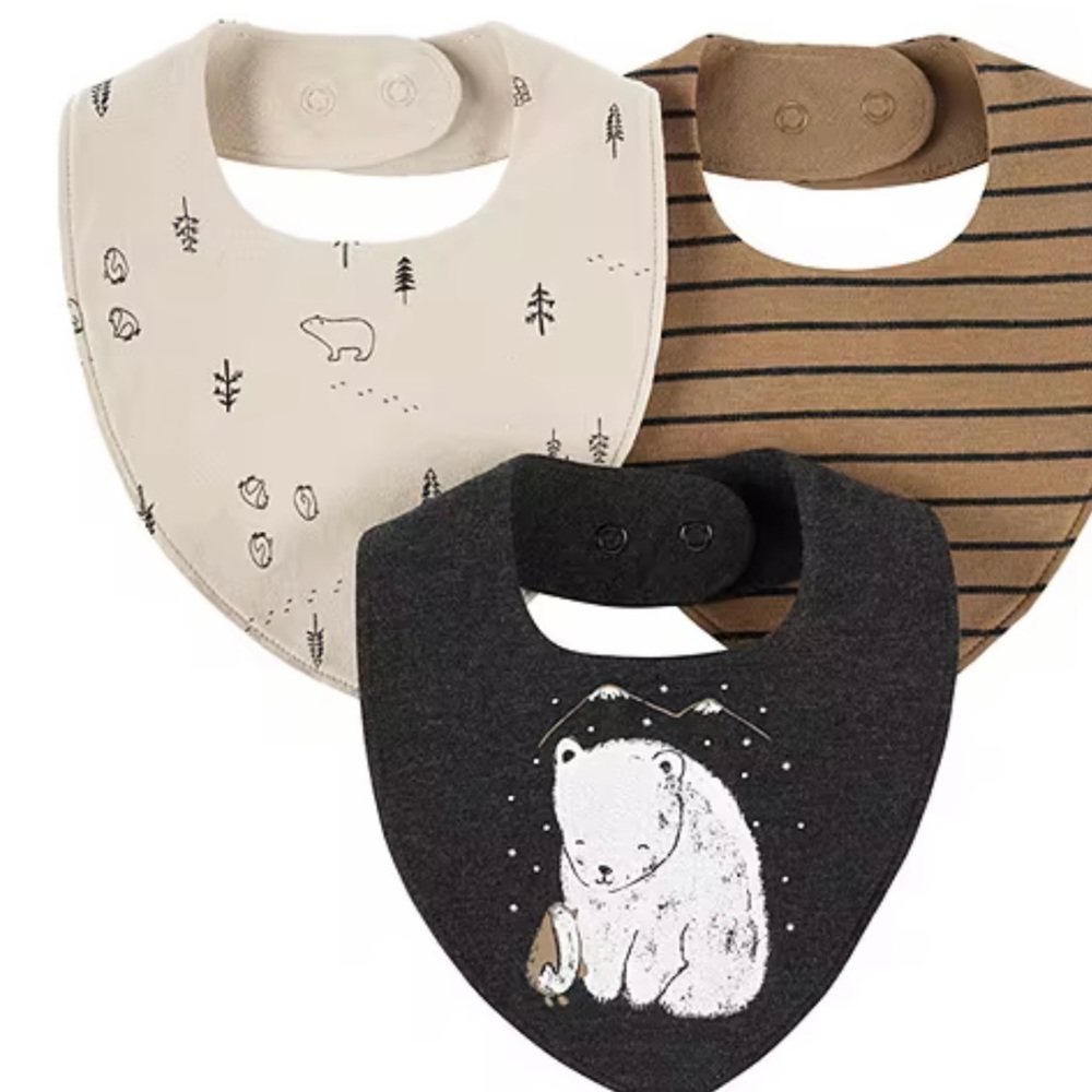 Carter’s baby boys 3-pack bibs NEW
